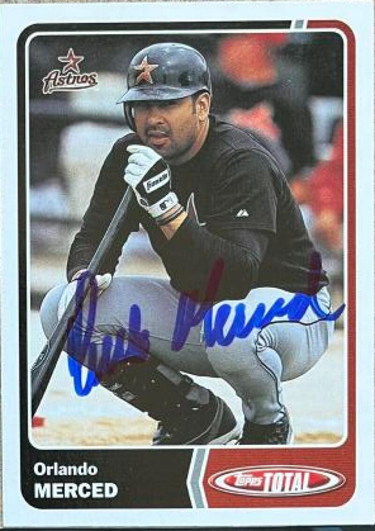 Orlando Merced Autographed 2003 Topps Total #643