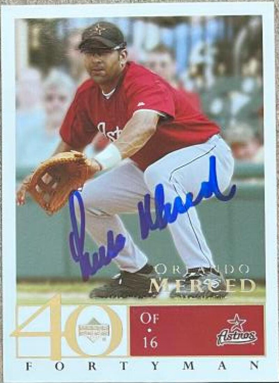 Orlando Merced Autographed 2003 Upper Deck 40 Man #373