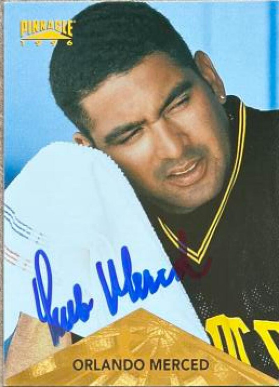 Orlando Merced Autographed 1996 Pinnacle #71