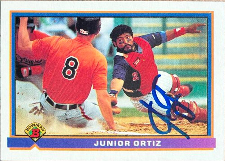 Junior Ortiz Autographed 1991 Bowman #328