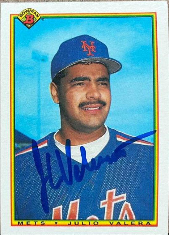 Julio Valera Autographed 1990 Bowman #123