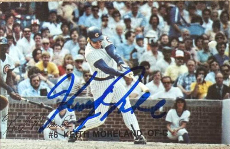 Keith Moreland Autographed 1982 Cubs Red Lobster #6