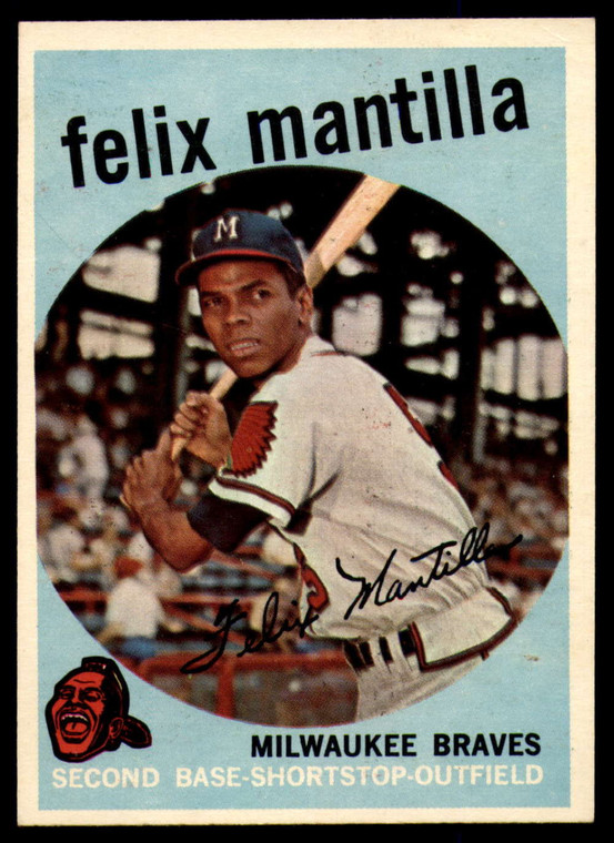 1959 Topps #157 Felix Mantilla GOOD Milwaukee Braves 
