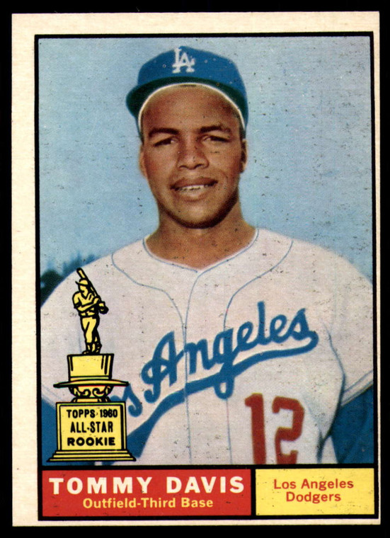 1961 Topps #168 Tommy Davis VG Los Angeles Dodgers 