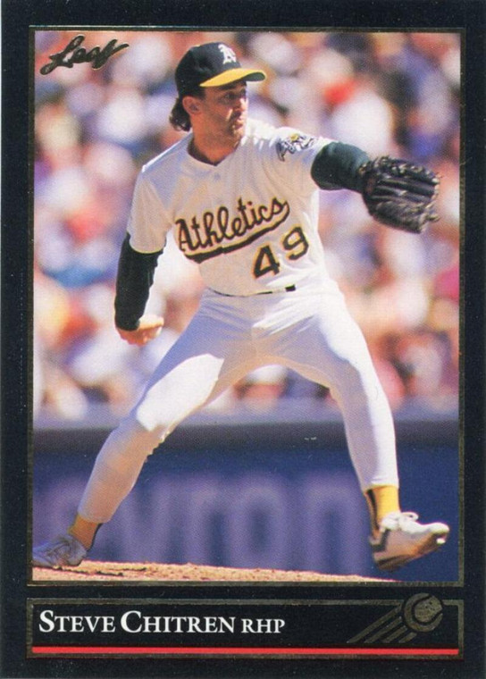 1992 Leaf Black Gold #32 Steve Chitren NM-MT  Oakland Athletics 