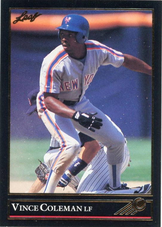 1992 Leaf Black Gold #42 Vince Coleman NM-MT  New York Mets 