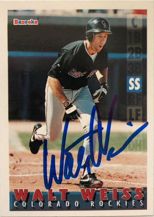 Walt Weiss Autographed 1995 Bazooka #104