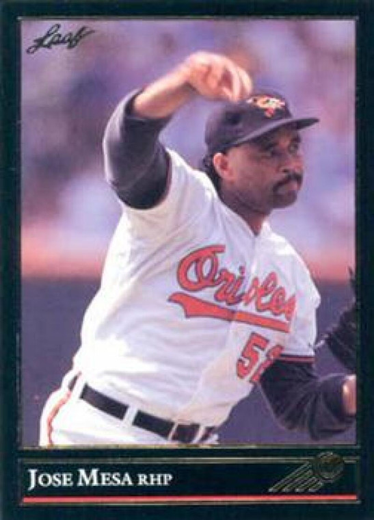 1992 Leaf Black Gold #351 Jose Mesa NM-MT  Baltimore Orioles 