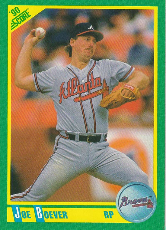 1990 Score #81 Joe Boever VG Atlanta Braves 