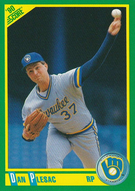 1990 Score #86 Dan Plesac VG Milwaukee Brewers 