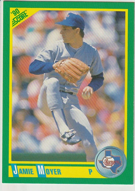 1990 Score #107b Jamie Moyer COR VG Texas Rangers 