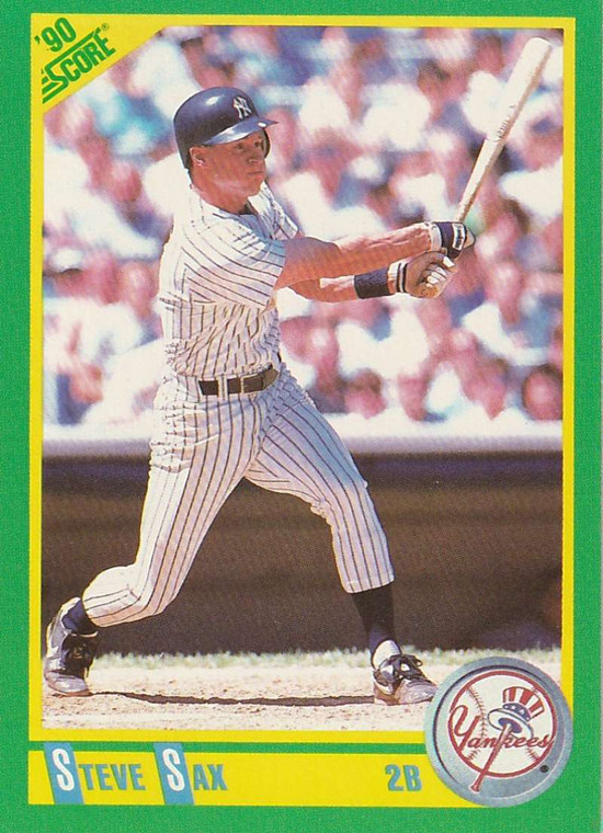 1990 Score #125 Steve Sax VG New York Yankees 