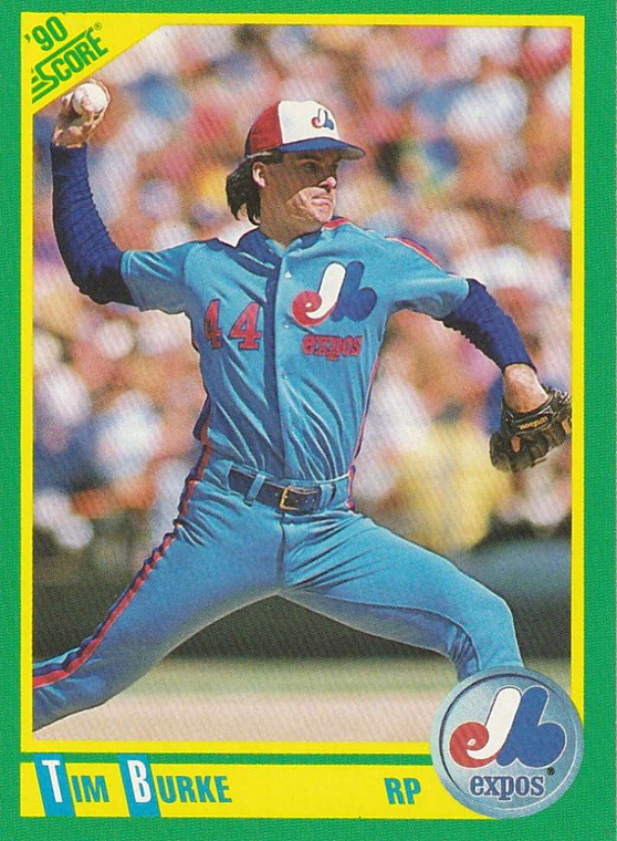 1990 Score #127 Tim Burke VG Montreal Expos 