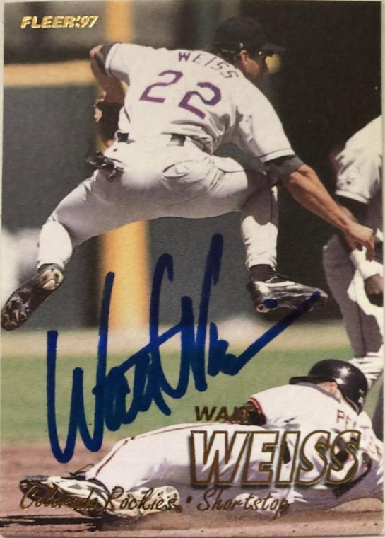 SOLD 6142 Walt Weiss Autographed 1997 Fleer #320