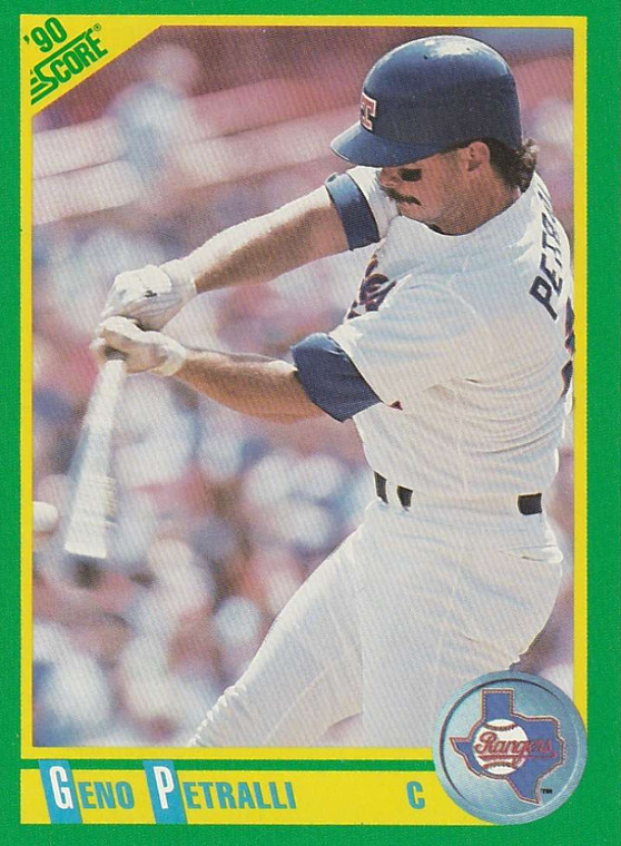 1990 Score #153 Geno Petralli VG Texas Rangers 