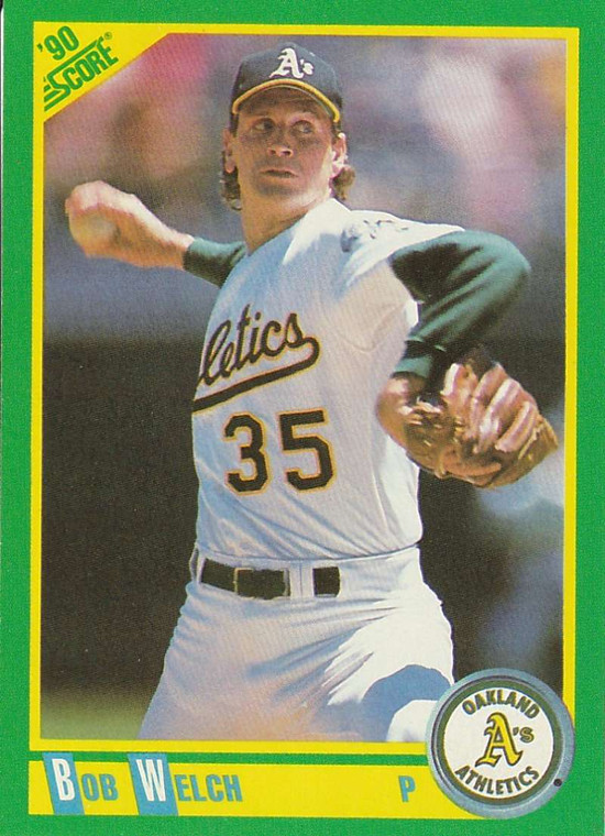 1990 Score #159 Bob Welch VG Oakland Athletics 