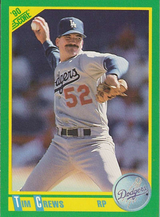 1990 Score #164 Tim Crews VG Los Angeles Dodgers 