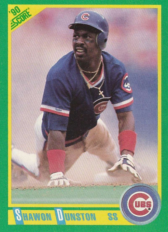 1990 Score #169 Shawon Dunston VG Chicago Cubs 