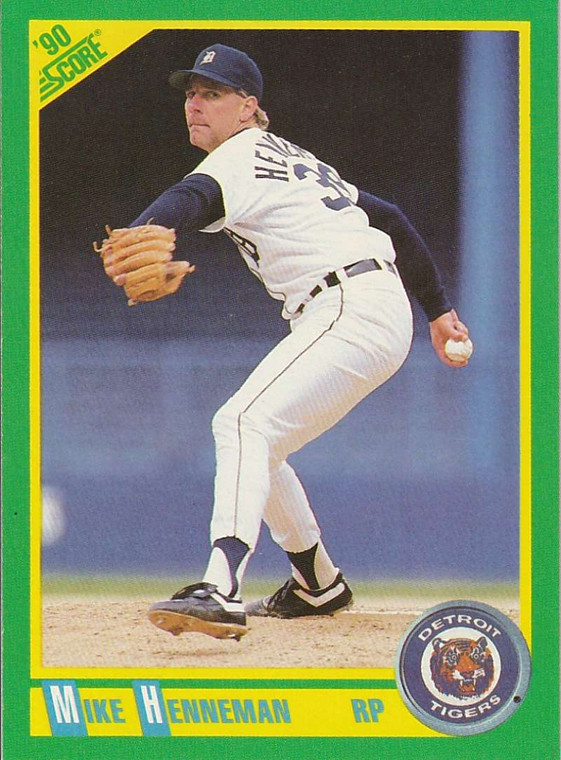 1990 Score #184 Mike Henneman VG Detroit Tigers 