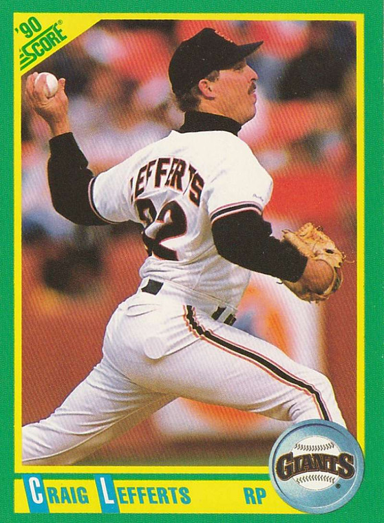 1990 Score #209 Craig Lefferts VG San Francisco Giants 