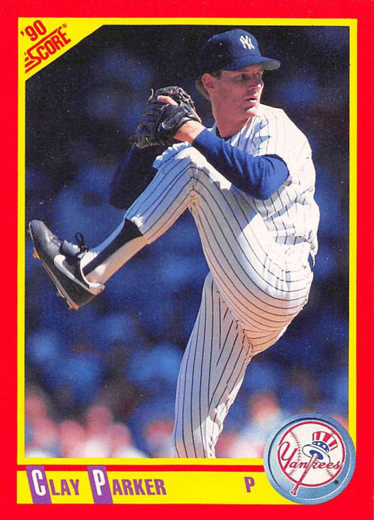 1990 Score #316 Clay Parker UER VG New York Yankees 