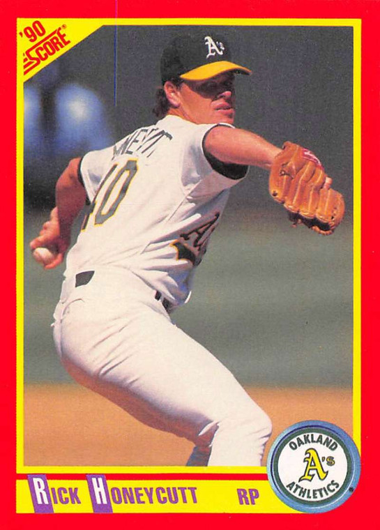 1990 Score #317 Rick Honeycutt VG Oakland Athletics 