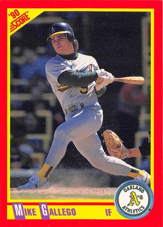 1990 Score #323 Mike Gallego VG Oakland Athletics 
