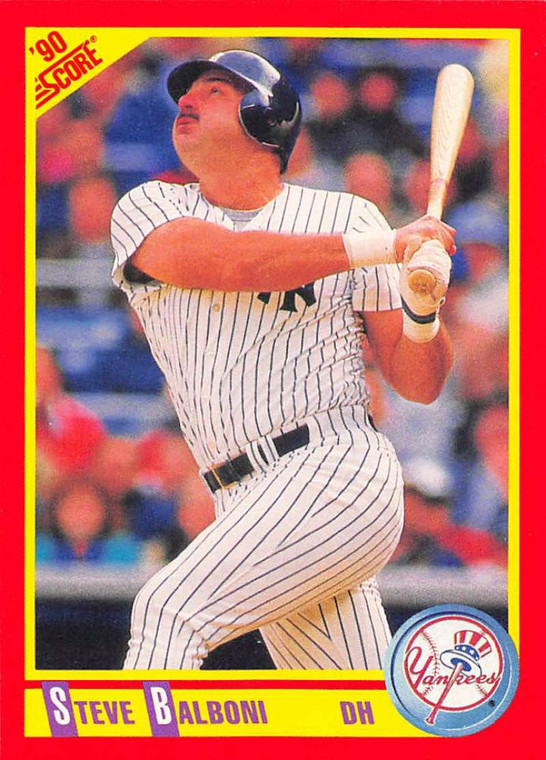 SOLD 57883 1990 Score #327 Steve Balboni VG New York Yankees 