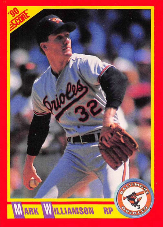 1990 Score #332 Mark Williamson VG Baltimore Orioles 
