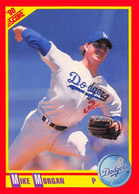 1990 Score #342 Mike Morgan VG Los Angeles Dodgers 