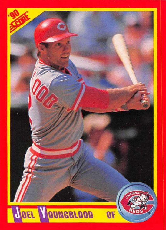 1990 Score #344 Joel Youngblood VG Cincinnati Reds 