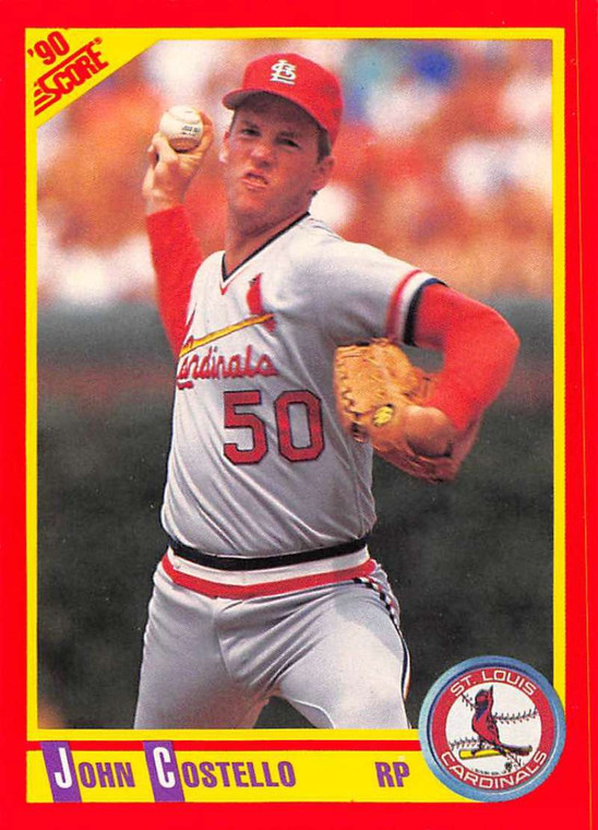 1990 Score #347 John Costello VG St. Louis Cardinals 