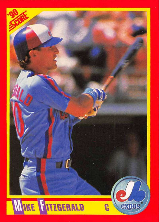 1990 Score #361 Mike Fitzgerald VG Montreal Expos 