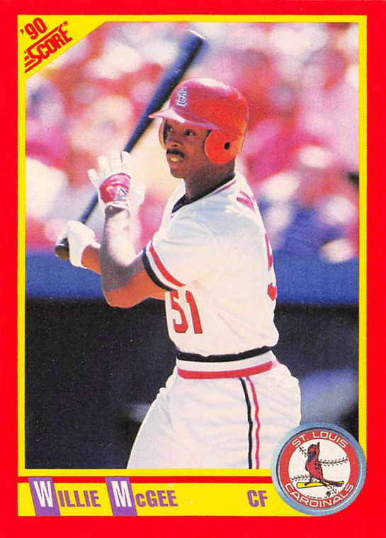 1990 Score #374 Willie McGee VG St. Louis Cardinals 