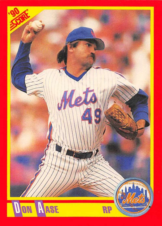 1990 Score #377 Don Aase VG New York Mets 