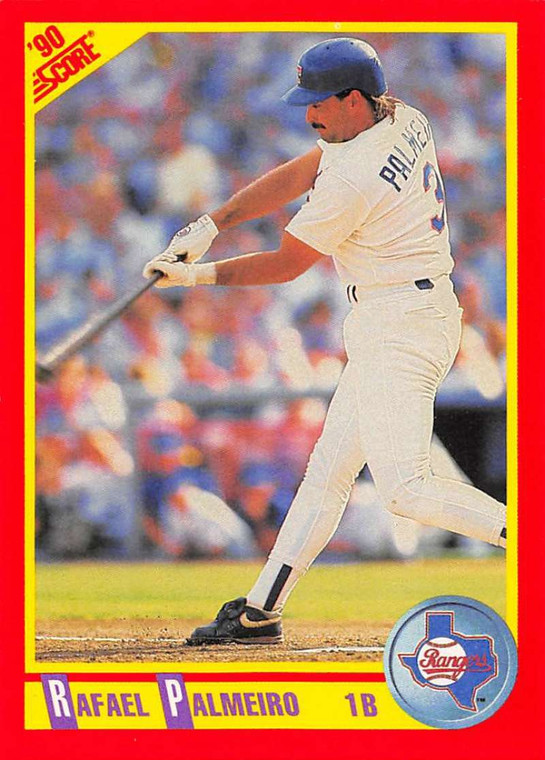 1990 Score #405 Rafael Palmeiro VG Texas Rangers 