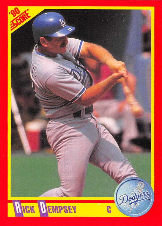 1990 Score #414 Rick Dempsey VG Los Angeles Dodgers 