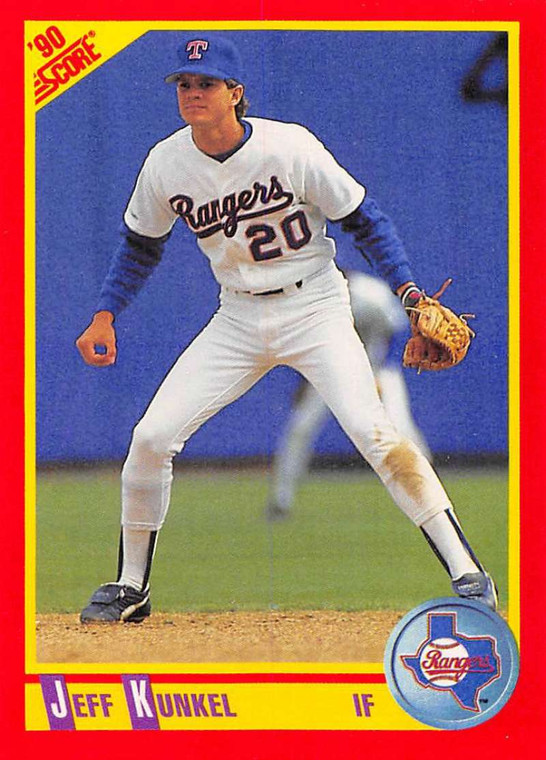 1990 Score #431 Jeff Kunkel VG Texas Rangers 