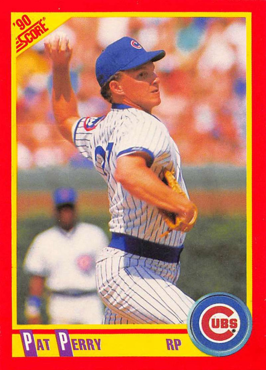 1990 Score #436 Pat Perry VG Chicago Cubs 