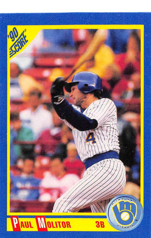 1990 Score #460 Paul Molitor VG Milwaukee Brewers 