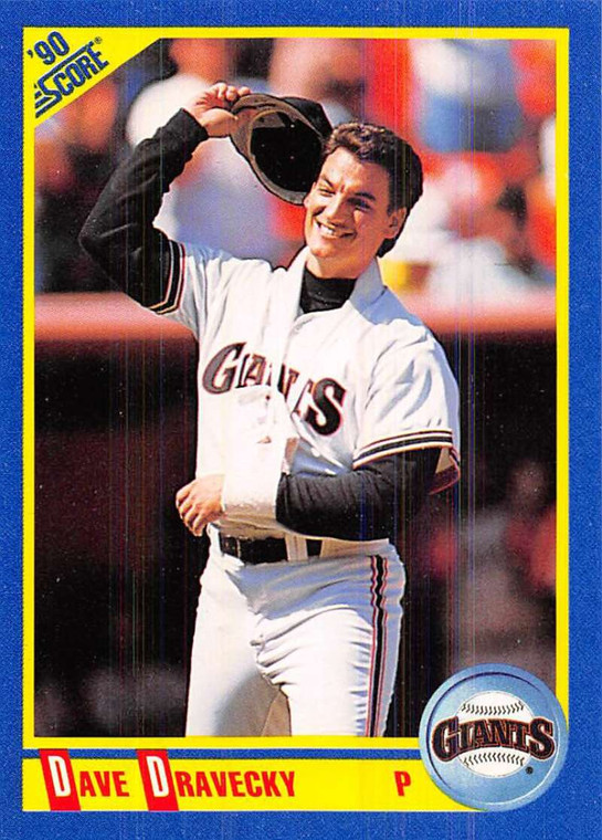 1990 Score #550 Dave Dravecky VG San Francisco Giants 