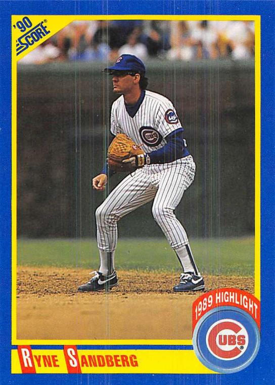 1990 Score #561b Ryne Sandberg COR HL VG Chicago Cubs 