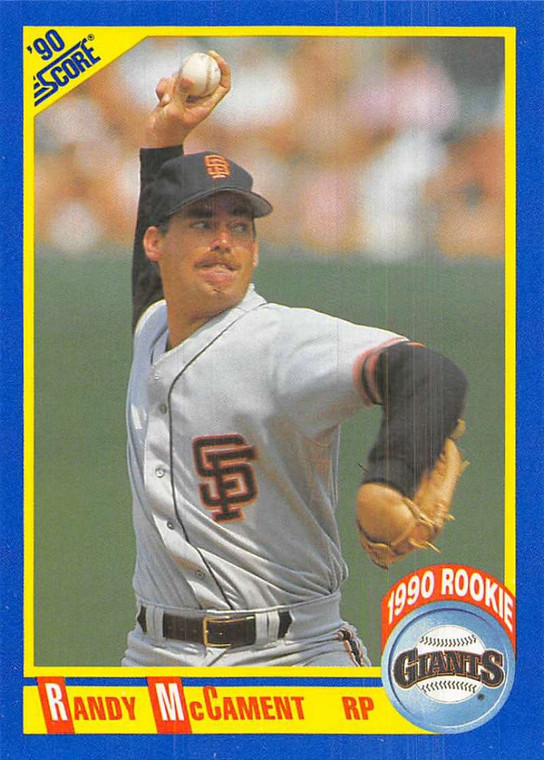 1990 Score #580 Randy McCament VG RC Rookie San Francisco Giants 