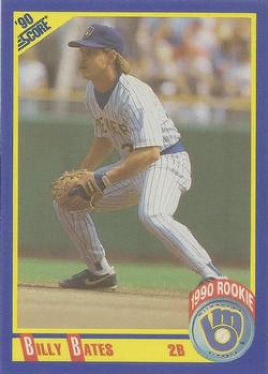 1990 Score #608b Billy Bates COR VG RC Rookie Milwaukee Brewers 