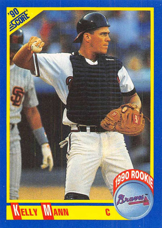 1990 Score #627 Kelly Mann VG RC Rookie Atlanta Braves 