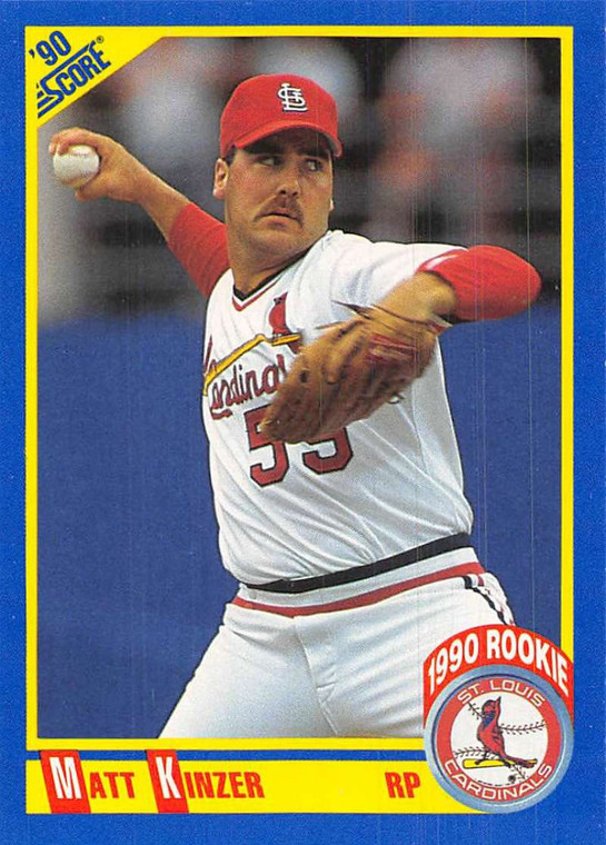 1990 Score #628 Matt Kinzer VG RC Rookie St. Louis Cardinals 