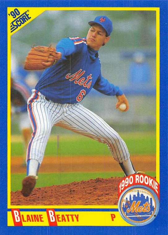 1990 Score #632 Blaine Beatty VG RC Rookie New York Mets 