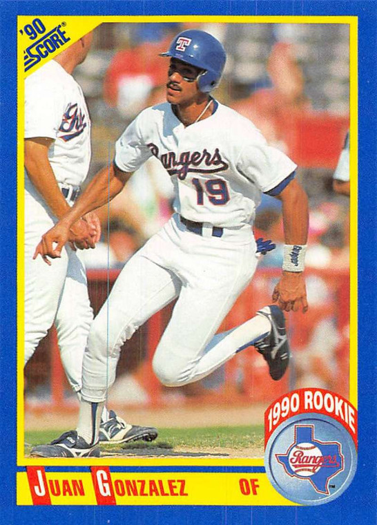 SOLD 58202 1990 Score #637 Juan Gonzalez VG RC Rookie Texas Rangers 