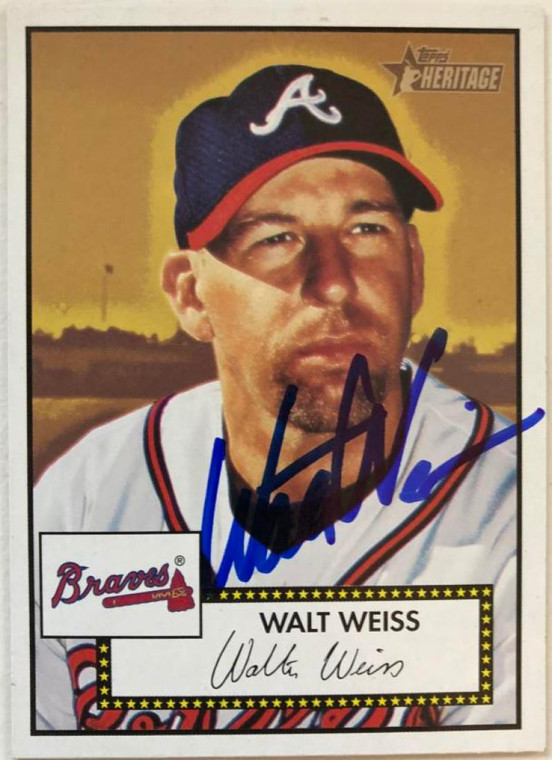 SOLD 6181 Walt Weiss Autographed 2001 Topps Heritage #47