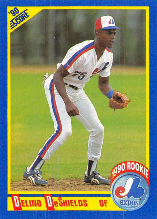 1990 Score #645 Delino DeShields VG RC Rookie Montreal Expos 